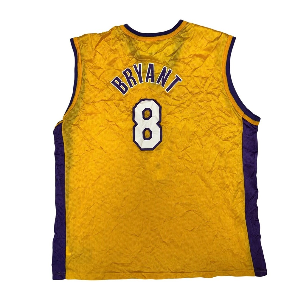 Lakers Kobe Bryant Jersey Mens XL Champion NBA Basketball Gold Size 48 Vintage - Picture 2 of 7